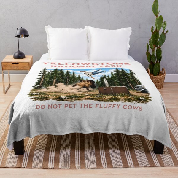 Item preview, Yellowstone National Park Do Not Pet The Fluffy Cows Vintage designed and sold by Apparel-Vortex.