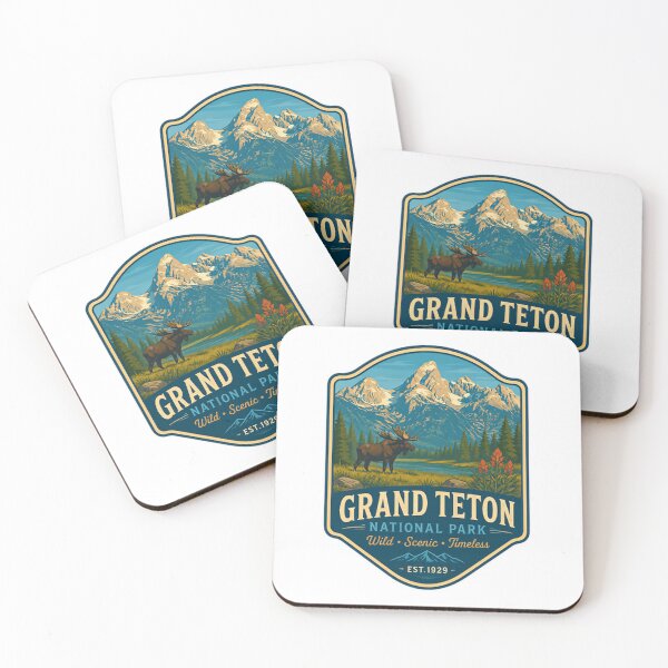 Item preview, Grand Teton National Park Wild Scenic Timeless Est.1929 Wyoming Nature Travel Hiking designed and sold by Simsimah26Parks.