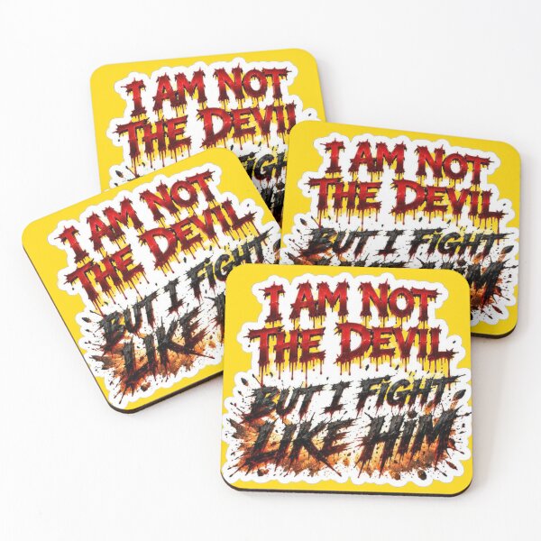 Item preview, I Am Not The Devil But I Fight Like Him - Dark Gothic Horror Sticker designed and sold by Scro-Ciob-Shop.