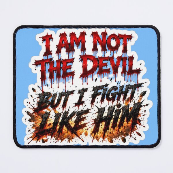 Item preview, I Am Not The Devil But I Fight Like Him - Dark Gothic Horror Sticker designed and sold by Scro-Ciob-Shop.
