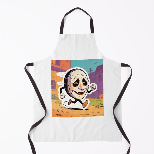 Item preview, Cute Running Halloween Mask Cartoon Funny Spooky Character Sticker designed and sold by OksArtStudio.