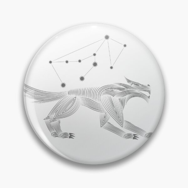 Item preview, Lupus Constellation Wolf Gray Minimalist Line Art designed and sold by JAMerArc.