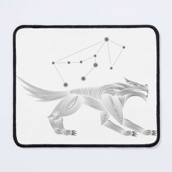 Item preview, Lupus Constellation Wolf Gray Minimalist Line Art designed and sold by JAMerArc.
