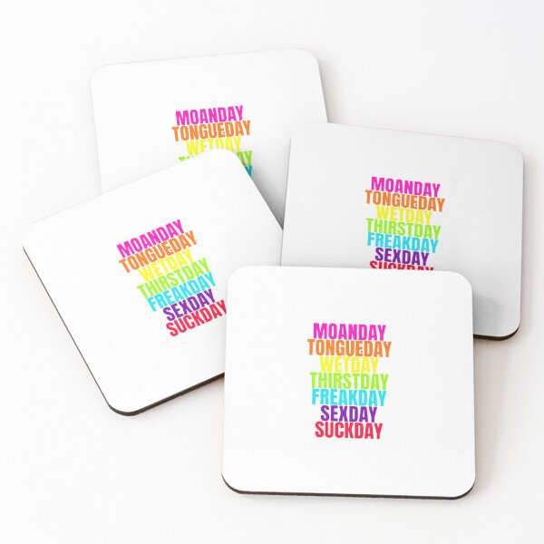 Item preview, Funny Adult Humor Days of the Week Rainbow Text designed and sold by Macias123.