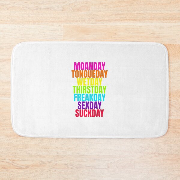 Item preview, Funny Adult Humor Days of the Week Rainbow Text designed and sold by Macias123.