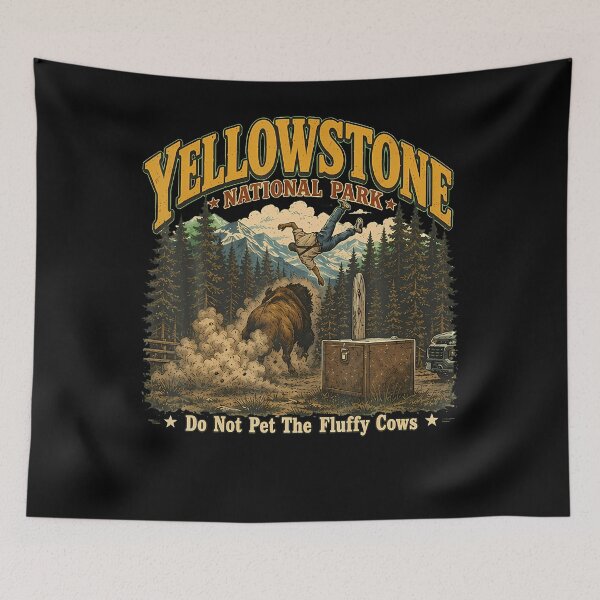 Item preview,  Yellowstone National Park Do Not Pet The Fluffy Cows Vintage designed and sold by Apparel-Vortex.