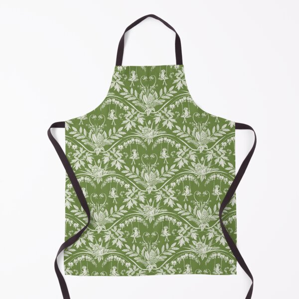 Item preview, Green Frogs in a Flower Garden Damask - Dark designed and sold by somecallmebeth.