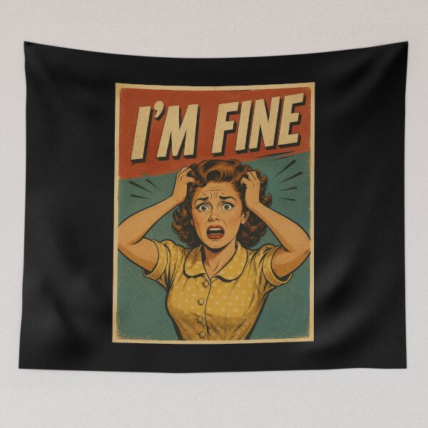 Item preview, Vintage Retro Poster - I´m Fine designed and sold by GoodOldVintage.