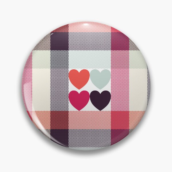 Item preview, Romantic heart pattern on plaid background designed and sold by PowerAntShop.