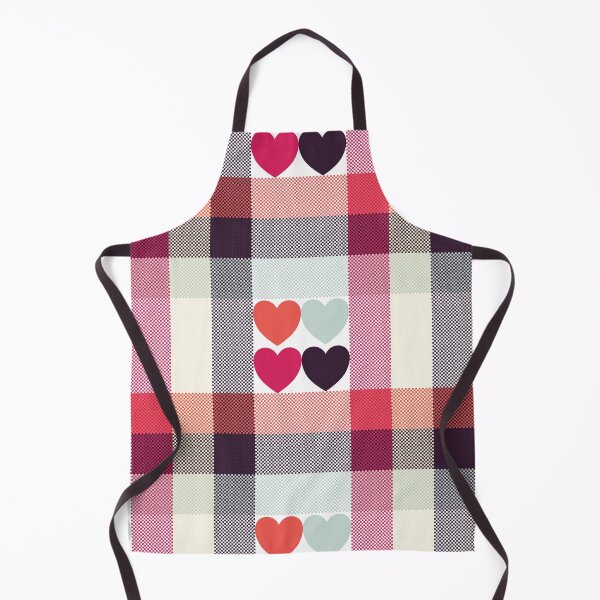 Item preview, Romantic heart pattern on plaid background designed and sold by PowerAntShop.