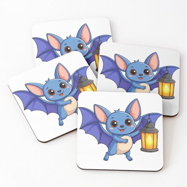 Item preview, Cute Bat Holding a Lantern Kawaii Halloween Cartoon Sticker designed and sold by OksArtStudio.