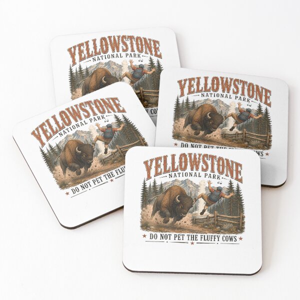 Item preview, Yellowstone National Park Do Not Pet The Fluffy Cows Vintage designed and sold by Apparel-Vortex.