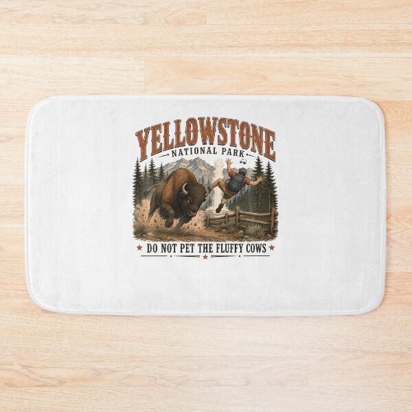 Item preview, Yellowstone National Park Do Not Pet The Fluffy Cows Vintage designed and sold by Apparel-Vortex.