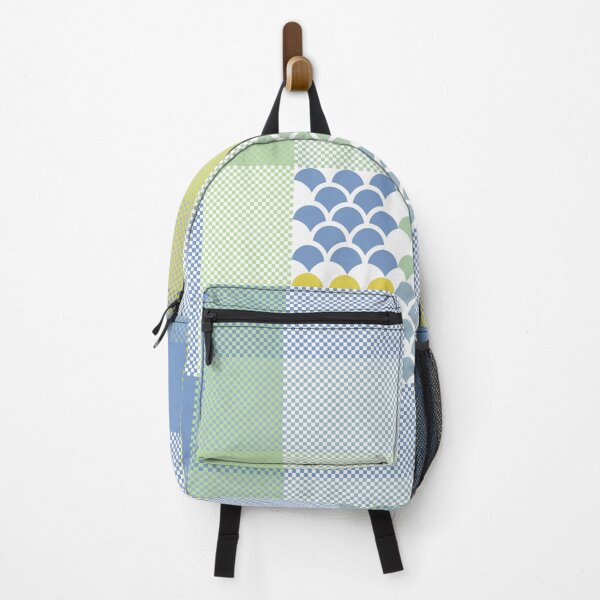 Item preview, Geometric scallop pattern on plaid background designed and sold by PowerAntShop.