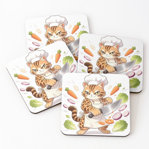 Item preview, The Wild Master Chef - Cute Felis Nigripes Cooking Art designed and sold by ABYSSLAB.