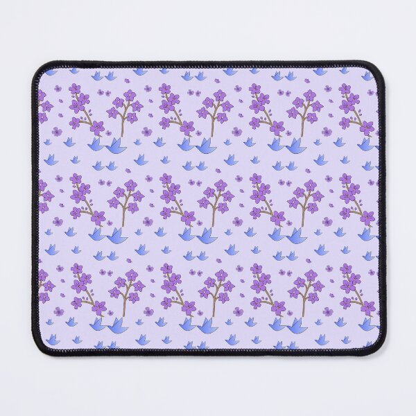 Item preview, Brid Flower Aesthetic Cute Cottagecore Blue Birds Purple Flowers Soft Pastel Cozy Vibe Art designed and sold by Art IN Pack.
