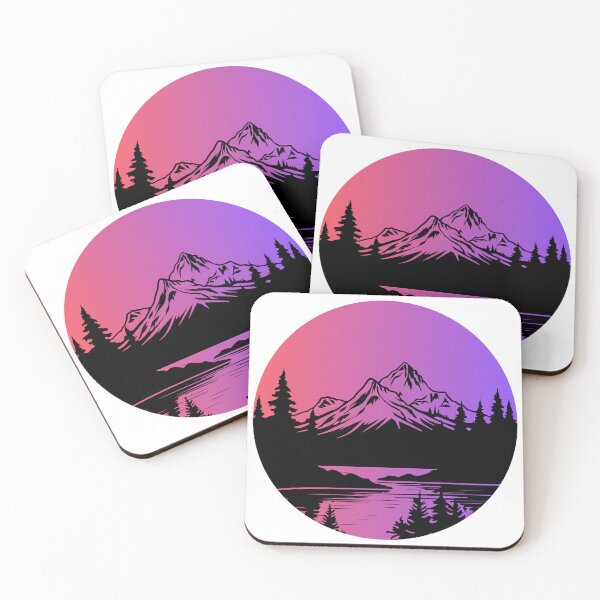 Item preview, purple aurora borealis mountain designed and sold by soulsurferart.