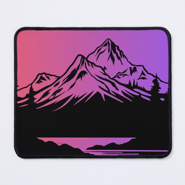 Item preview, purple aurora borealis mountain designed and sold by soulsurferart.