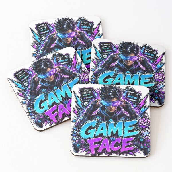 Item preview, GAME FACE Gaming Sticker | Neon Esports Gamer Streetwear Design designed and sold by Stylestickers55.