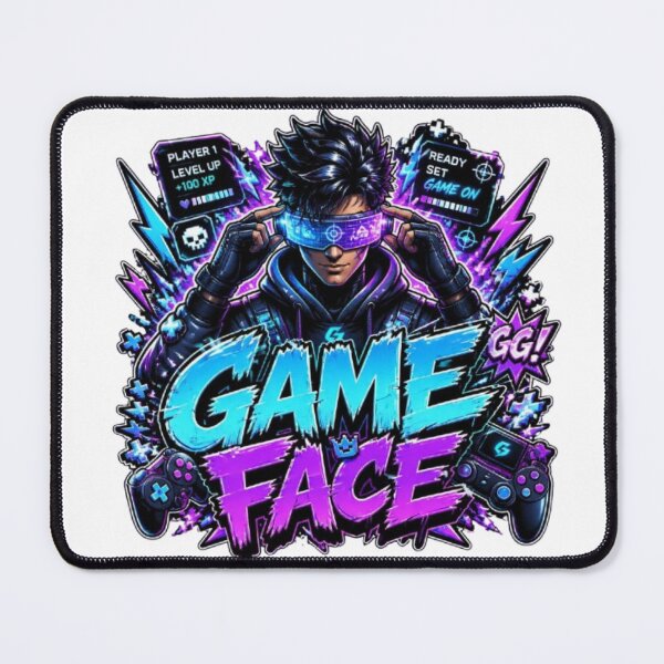 Item preview, GAME FACE Gaming Sticker | Neon Esports Gamer Streetwear Design designed and sold by Stylestickers55.