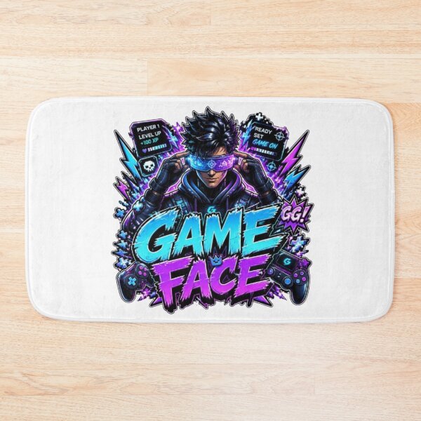 Item preview, GAME FACE Gaming Sticker | Neon Esports Gamer Streetwear Design designed and sold by Stylestickers55.
