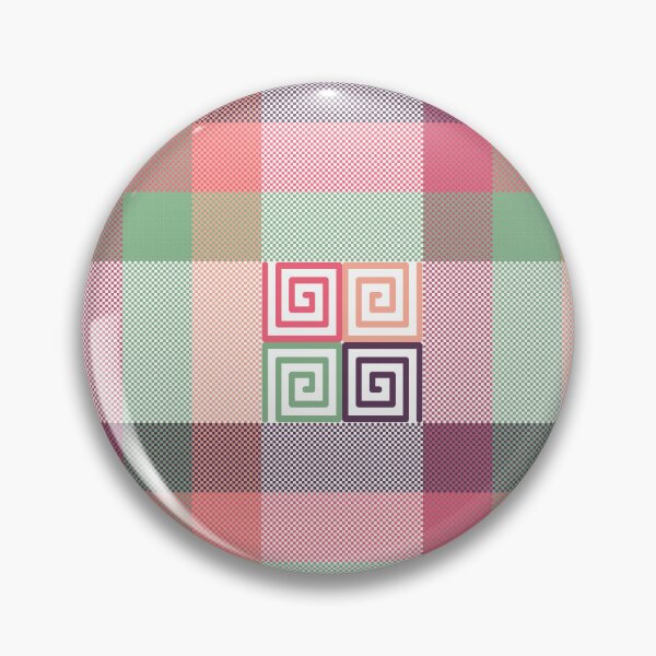 Item preview, Greek key pattern on colorful plaid designed and sold by PowerAntShop.