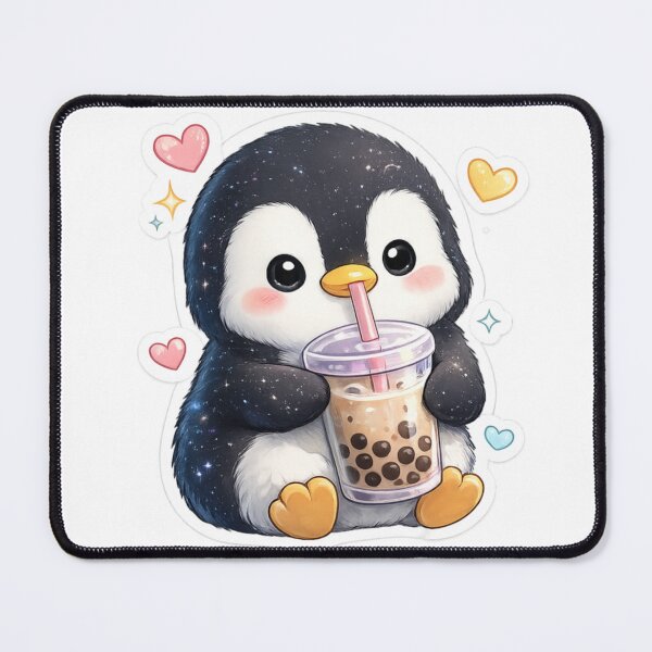 Item preview, Boba Bliss Penguin designed and sold by Funky Fable studio.
