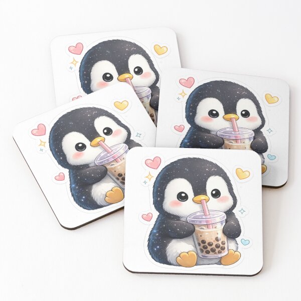 Item preview, Boba Bliss Penguin designed and sold by Funky Fable studio.