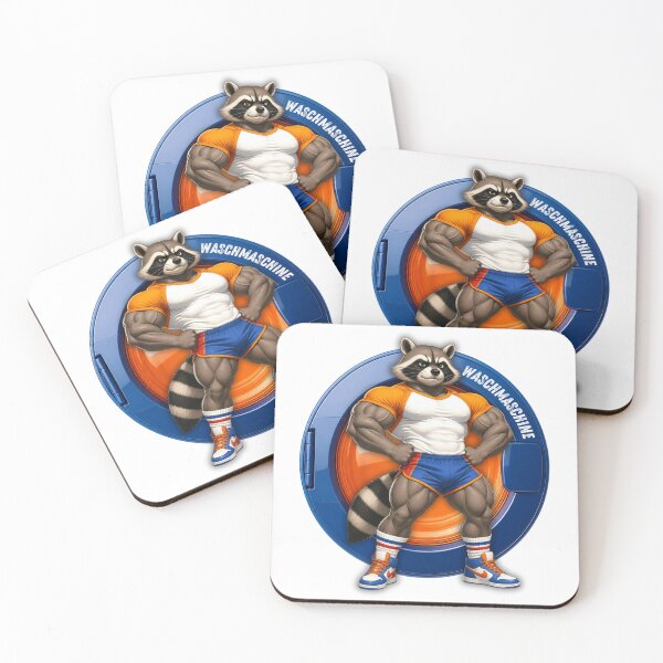 Item preview, Washing machine, raccoon, bodybuilder designed and sold by toycruisers_merch-butze.