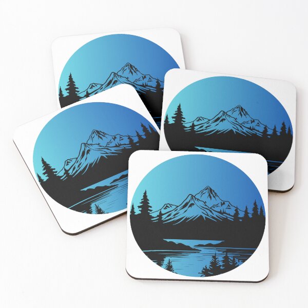 Item preview, blue northern light mountain designed and sold by soulsurferart.
