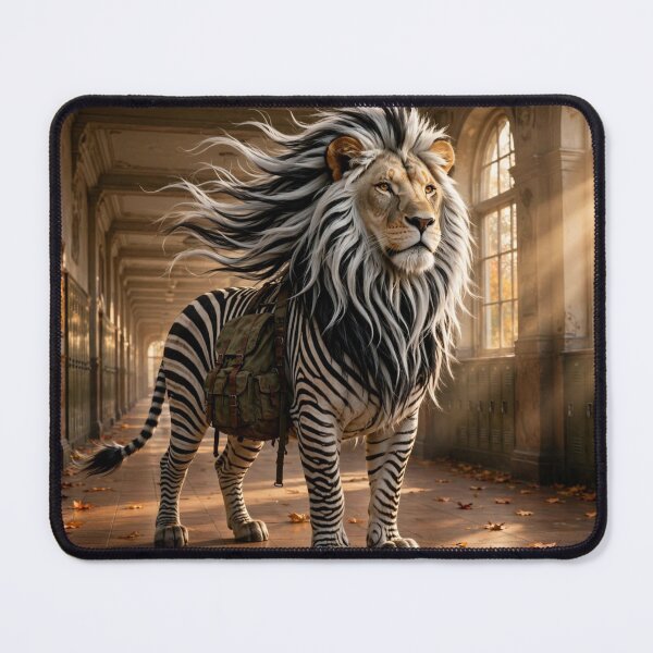 Item preview, The Striped Explorer | Lion Zebra Hybrid Adventure designed and sold by TreatLLC.
