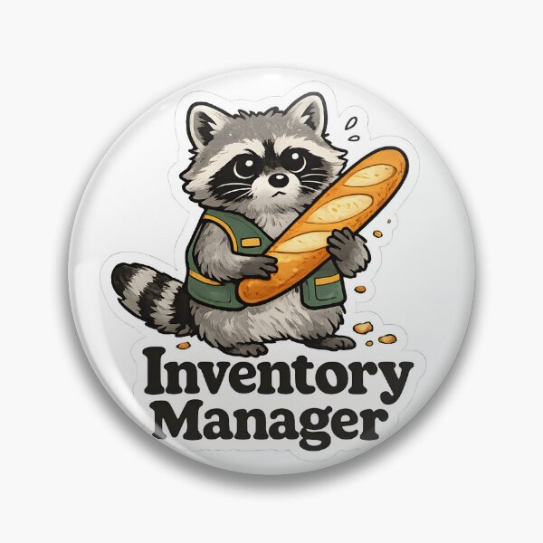 Item preview, Inventory Manager Raccoon | Funny Grocery Store Raccoon Sticker | Cute Trash Panda designed and sold by UrbanSketchCo.