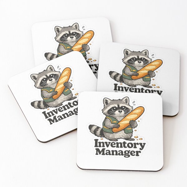 Item preview, Inventory Manager Raccoon | Funny Grocery Store Raccoon Sticker | Cute Trash Panda designed and sold by UrbanSketchCo.