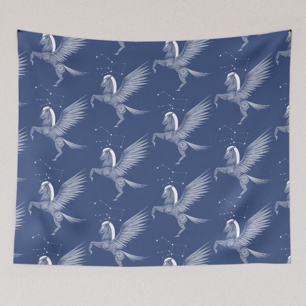 Item preview, Pegasus Constellation Winged Horse White Celestial Art designed and sold by JAMerArc.