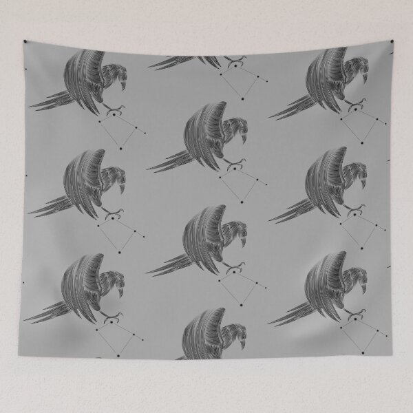Item preview, Corvus Constellation Raven Black Minimalist Line Art designed and sold by JAMerArc.