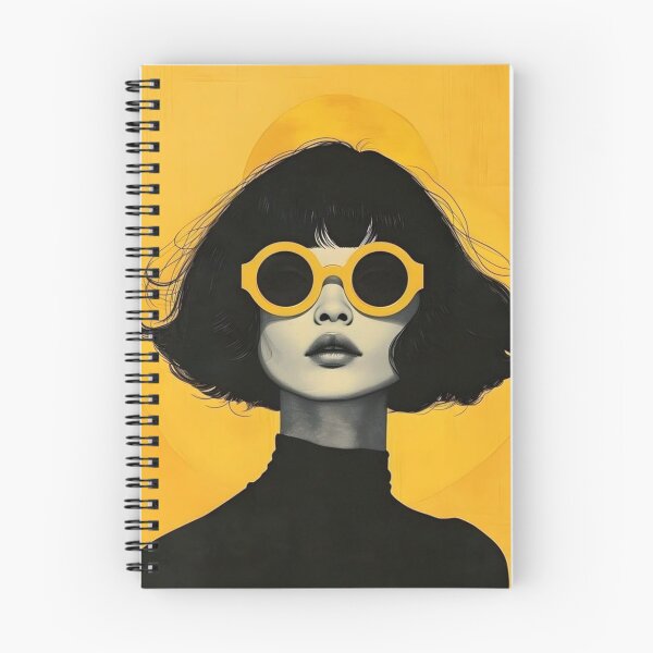 Item preview, Modern Muse Portrait  Yellow Editorial Fashion Illustration designed and sold by EatPrayLive.