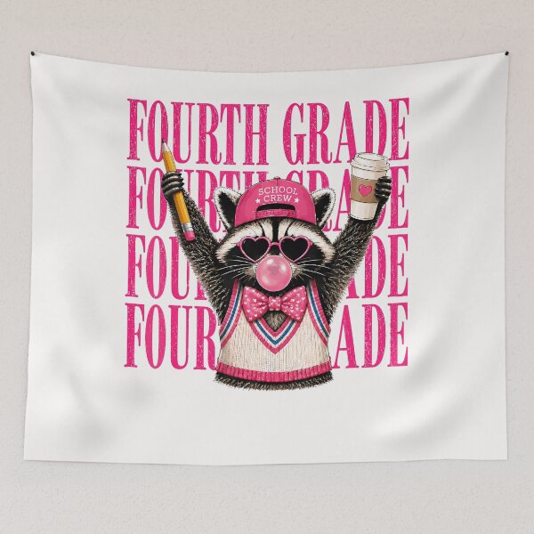Item preview, Funny Fourth Grade Teacher Feral Raccoon Back To School  designed and sold by Apparel-Vortex.