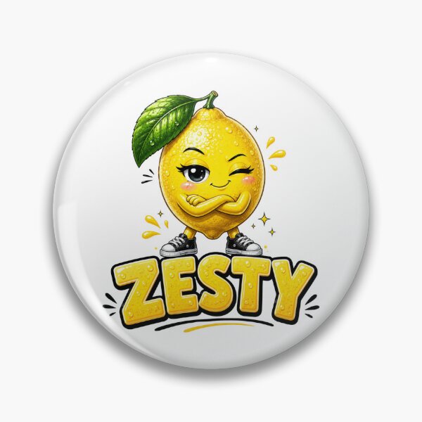Item preview, Cute Kawaii Lemon Character ZESTY Funny Fruit Pun designed and sold by RoPrincess.