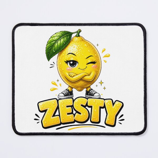 Item preview, Cute Kawaii Lemon Character ZESTY Funny Fruit Pun designed and sold by RoPrincess.