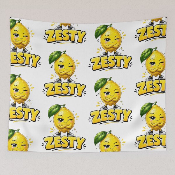 Item preview, Cute Kawaii Lemon Character ZESTY Funny Fruit Pun designed and sold by RoPrincess.