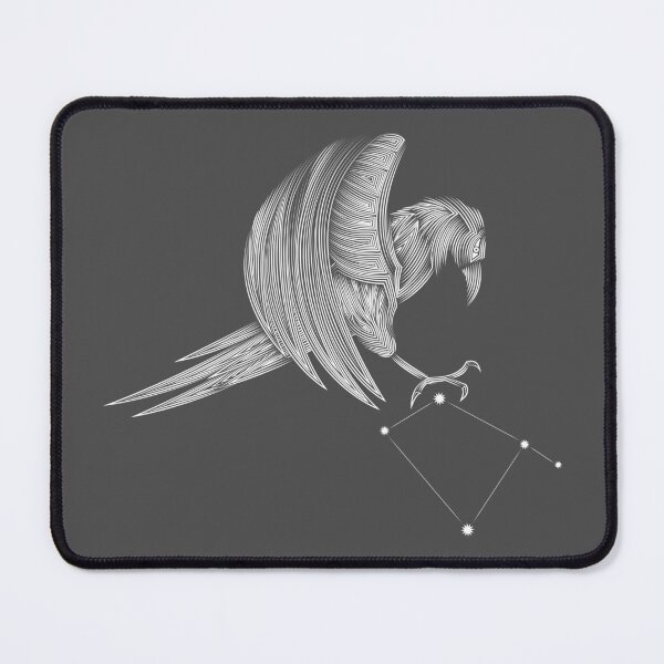 Item preview, Corvus Constellation Raven White Minimalist Line Art designed and sold by JAMerArc.