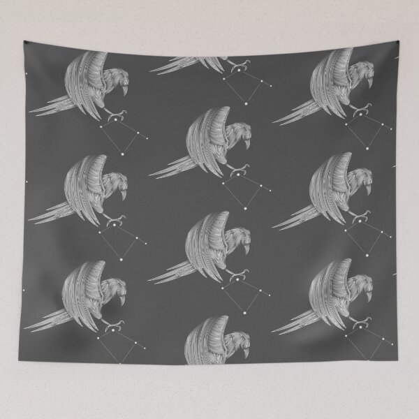 Item preview, Corvus Constellation Raven White Minimalist Line Art designed and sold by JAMerArc.