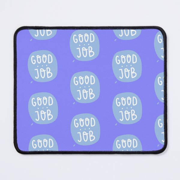 Item preview, Good Job Cute Blue Badge - Pastel Motivational Sticker designed and sold by Scro-Ciob-Shop.