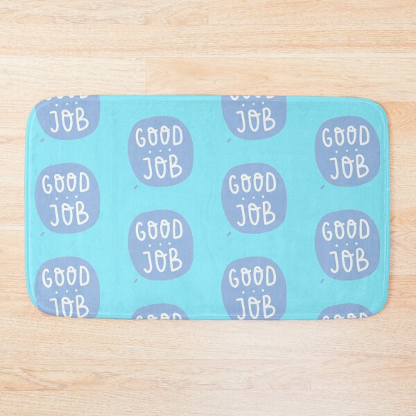 Item preview, Good Job Cute Blue Badge - Pastel Motivational Sticker designed and sold by Scro-Ciob-Shop.