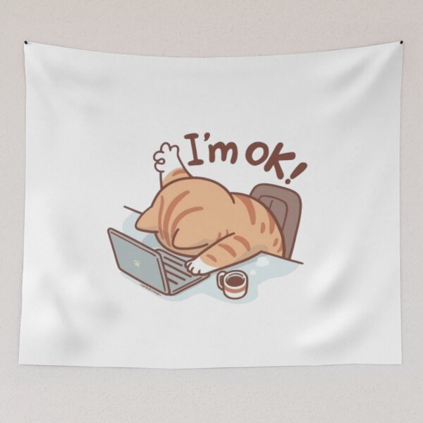 Item preview, Funny Exhausted Orange Cat designed and sold by TeeStyle.mr.