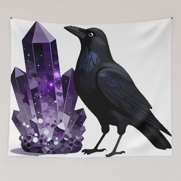 Item preview, Crow Amethyst Crystal designed and sold by IllumeInk.