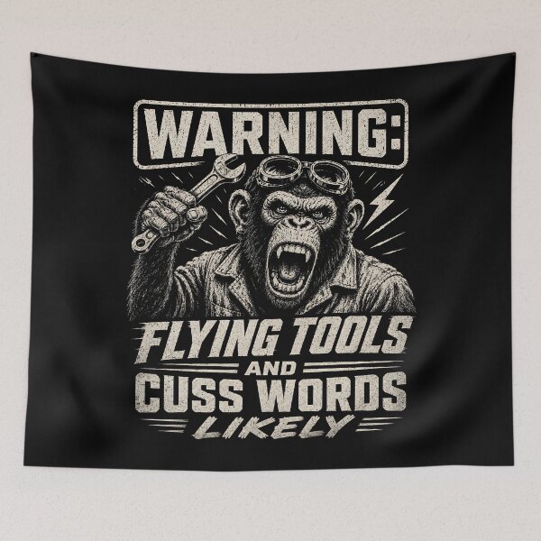 Item preview, Warning Flying Tools and Cuss Words Likely designed and sold by Victor Shadehorn.