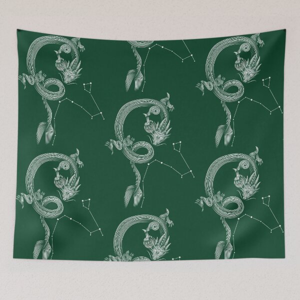 Item preview, Draco Constellation Dragon White Minimalist Line Art designed and sold by JAMerArc.