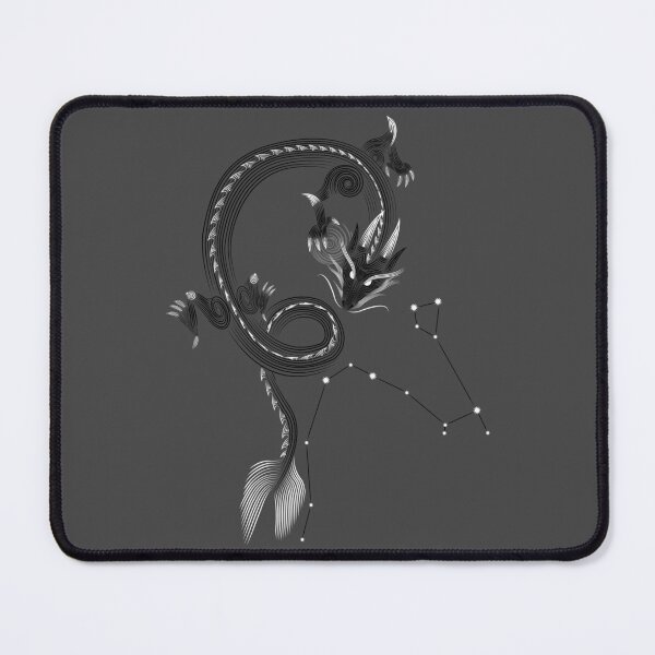 Item preview, Draco Constellation Dragon Black and White Minimalist Line Art designed and sold by JAMerArc.