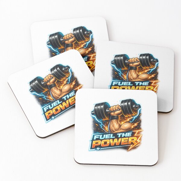 Item preview, Fuel The Power – Neon Gym Dumbbell Motivational Sticker designed and sold by DreamRunArt.